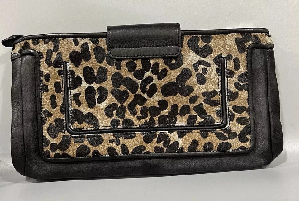Bolso sin asas Cole Haan mujer pelo leopardo becerro Izzie nuevo con etiquetas Foto 2 de 4