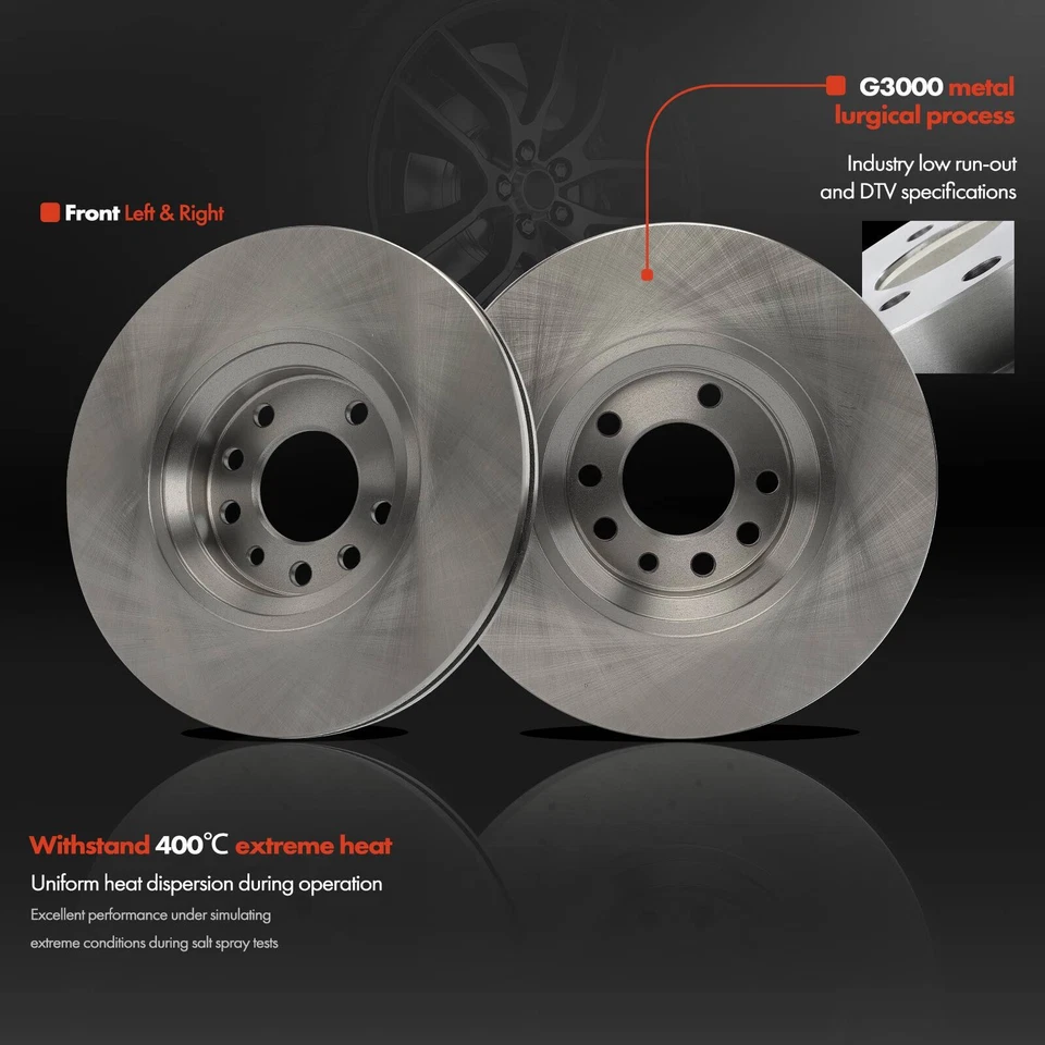 2Pcs Front Left & Right Disc Brake Rotors for Saab 9-3 9-5 Chevy Saturn Astra - Image 3 of 4