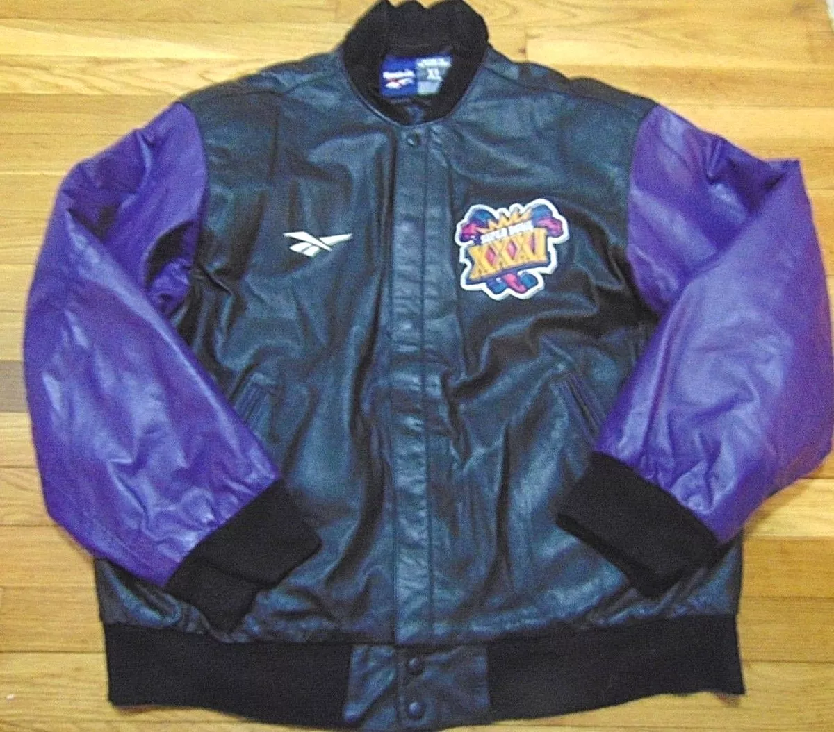 VINTAGE 1997 REEBOK NFL SUPER BOWL XXXI LEATHER JACKET SIZE XL eBay