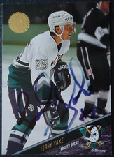 406 Terry Yake Mighty Ducks 1993/94 Ice Hockey original signiert