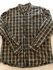 Route 66 Button Down Shirt Men's Large Green Plaid Long Sleeve Button Up