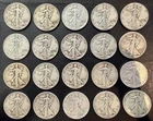 Roll of (x20) $10 Face Value 1941-1945 90% 50C Walking Liberty Half Dollar Coins