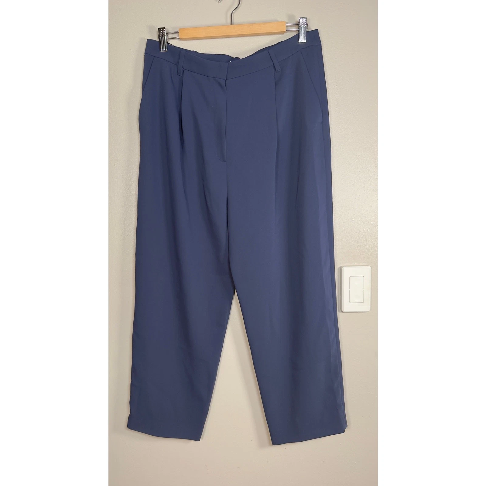 Pantaloni cropped sartoriali Kenzo nuovi senza etichette $450 taglia 42IT 8 US