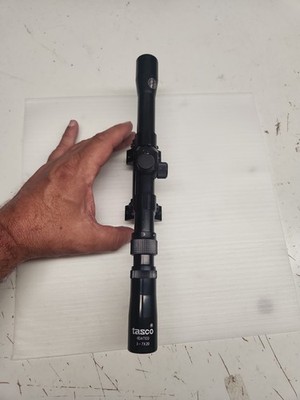 Tasco Rimfire 3-7x20mm Hunting Rifle Scope Black 3/4'' Tube. With See Though Mts