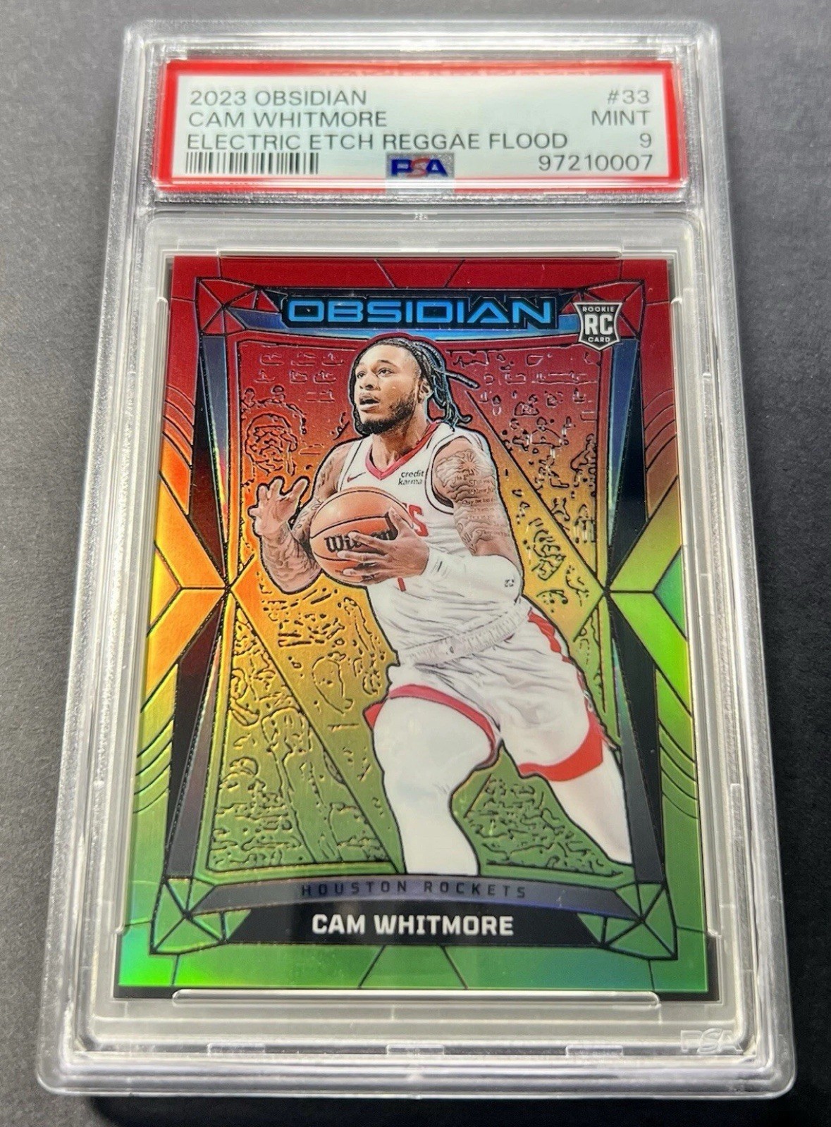 2023-24 Panini Obsidian - Cam Whitmore #33 Electric Etch Reggae Flood /75 (RC)