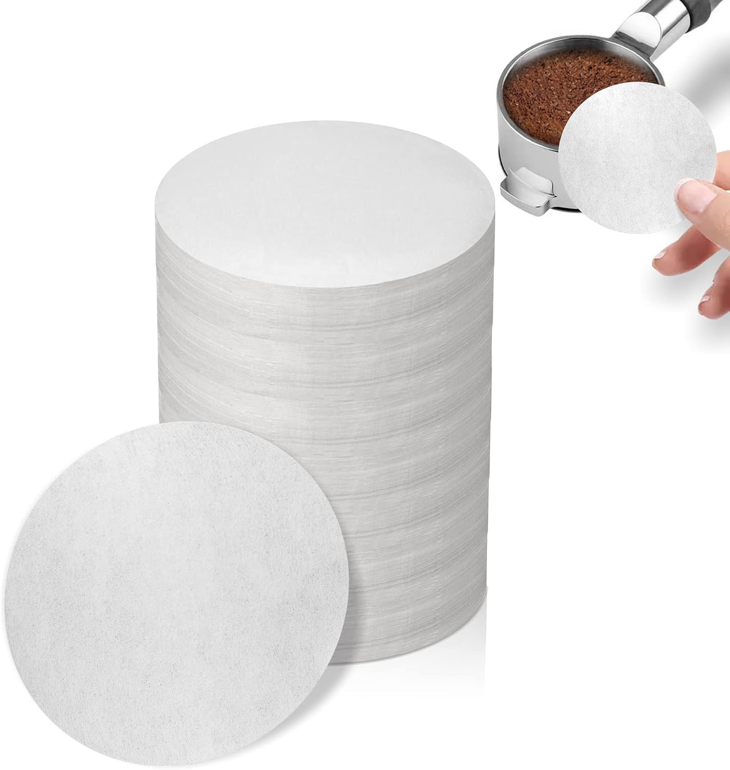 1000 Pcs Coffee Paper Filter for Espresso Coffee Maker, 53 Mm Unbleached Espress