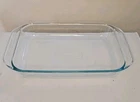 Vintage Pyrex Clear Glass 3 Quart 9X13 Square Cake Pan Baking Dish USA