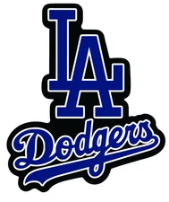 Los Angeles Dodgers Black Logo All Weather Vinyl Sticker/Decal MLB