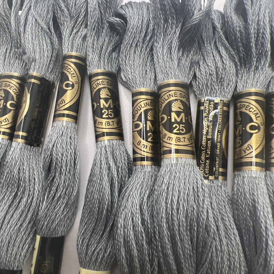 12 PACK - 169 LIGHT GRAY Moline DMC 6-Strand Embroidery Cotton 8.7yd Brand New! - Image 3 of 3