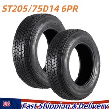 Set 2 Premium St20575d14 Trailer Tires 205 75 14 Heavy Duty 6ply Load Range C Set 2 Premium St20575d14 Trailer Tires 205 75 14 Heavy Duty 6ply Load Range C