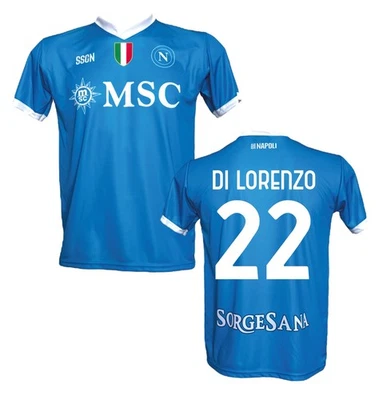 Maglia Di Lorenzo 22 Napoli 2025 2026 Home ufficiale AUTORIZZATA SSC