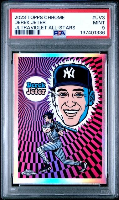 2023 Derek Jeter Topps Chrome Ultraviolet All Stars #UV3 Yankees PSA 9 MINT