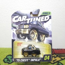 Car Tuned 75 Chevy Impala Donk Series 9 04 Black Gold Diecast New Car Tuned 75 Chevy Impala Donk Series 9 04 Black Gold Diecast New