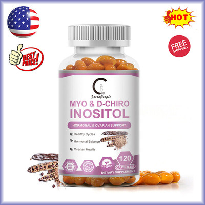 Myo-Inositol & D-Chiro Inositol Supplement Hormonal Balance Support 120 Capsules