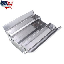 21 Stainless Steel Tool Box 2-tier 3-tray Portable Folding Cantilever Tool