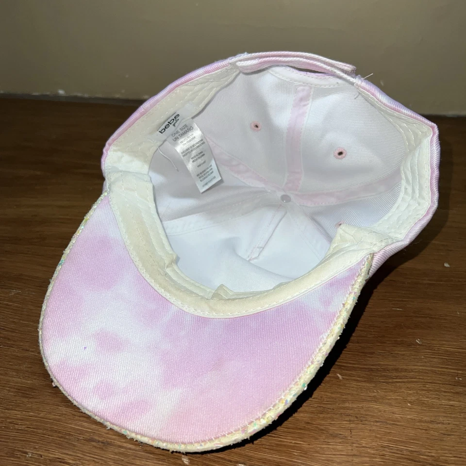 Linda gorra de béisbol Bebe rosa estrás con tirantes talla única para mujer’s Foto 4 de 4
