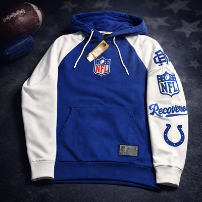 NFL Indianapolis Colts Hoody Kaupzen Pullover mit Logo re:coverd Baumwolle