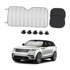 Dickno Car Windshield Sun Shade, 55.1" 27.5" Foldable Front Window Shade
