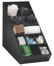 SWCH-1BT Countertop Flatware and Condiment Organizer, Black