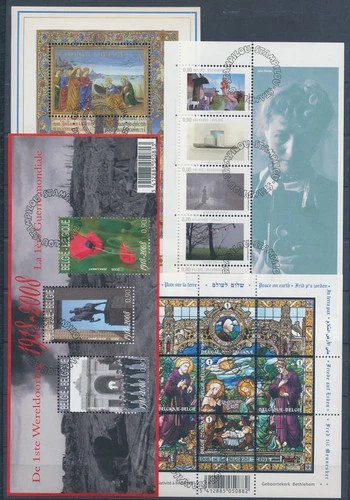 XE63121 Belgium souvenir/FDC cancels sheets XXL used