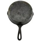 Vintage Erie by Griswold Cast Iron Flat Bottomed Round Skillet #7 with Heat Ring