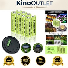 High Capacity 600mAh Ni-MH Rechargeable AA Batteries for Solar Lights - 8 Pack 1.42 per gallon
