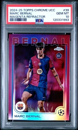 2024-25 Topps Chrome UEFA Club Competitions #39 Marc Bernal 67/75 PSA 10
