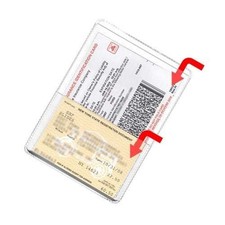 Clear Insurance Card Registration Holder ID Sleeve Dual-Pocket 4 8243