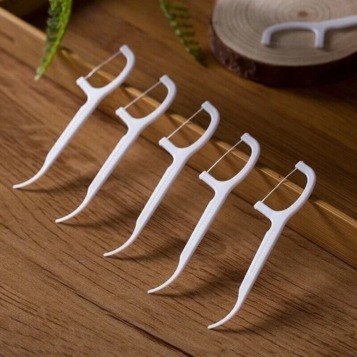 High Quality 30/50/100PCS Dental Floss Stick Cleaning Flossing Tooth Flossers - Picture 1 of 9