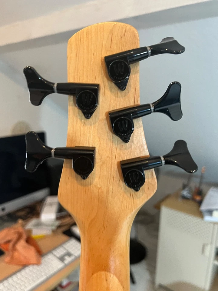 Less Prel 5 Saiten Fretless Bass ,knurrt,singt,ist Wahnsinn, mit Softcase - Bild 4 von 4