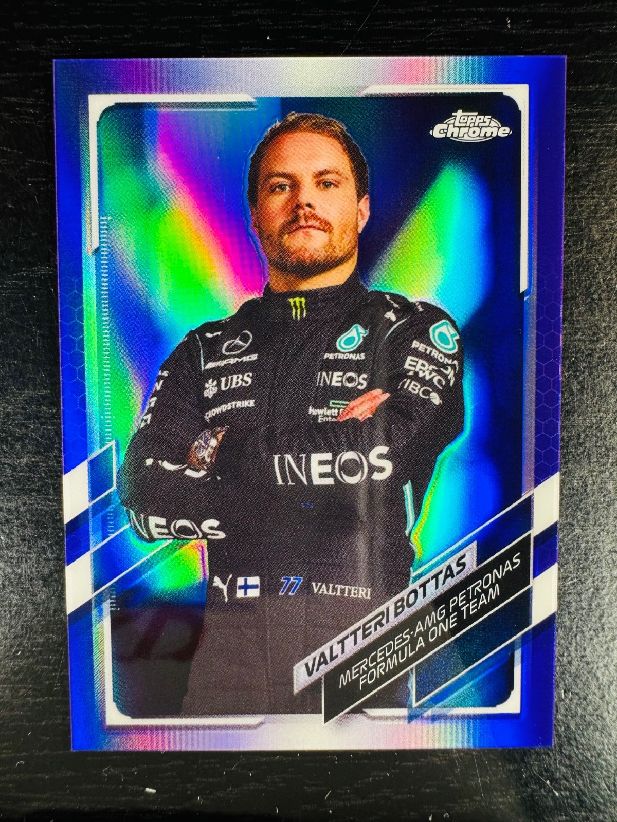 2021 Valtteri Bottas Purple  Refractor 372/399  Topps Chrome #2 Formula 1 F1