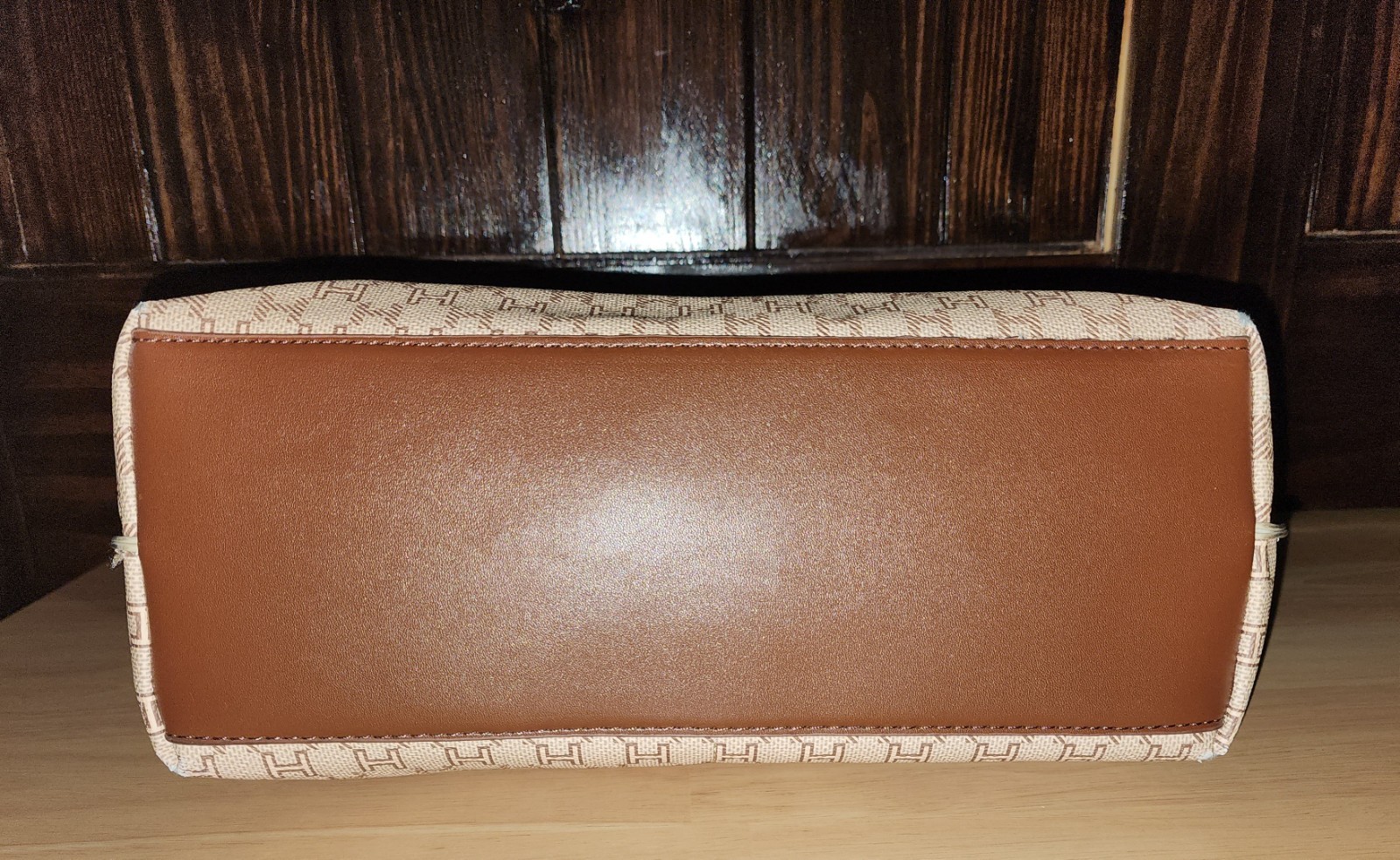 Halston Handbag Monogram Pattern Shoulder Bag Wom… - image 6