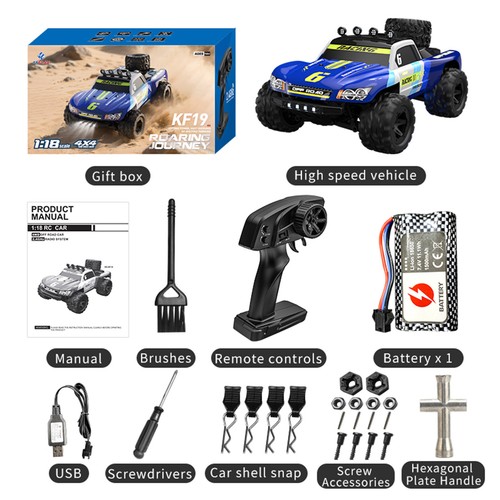 1:18 Scale All Terrain RC Cars 35KM/H High Speed 4WD Electric Vehicle with 2.4G - Picture 5 of 15
