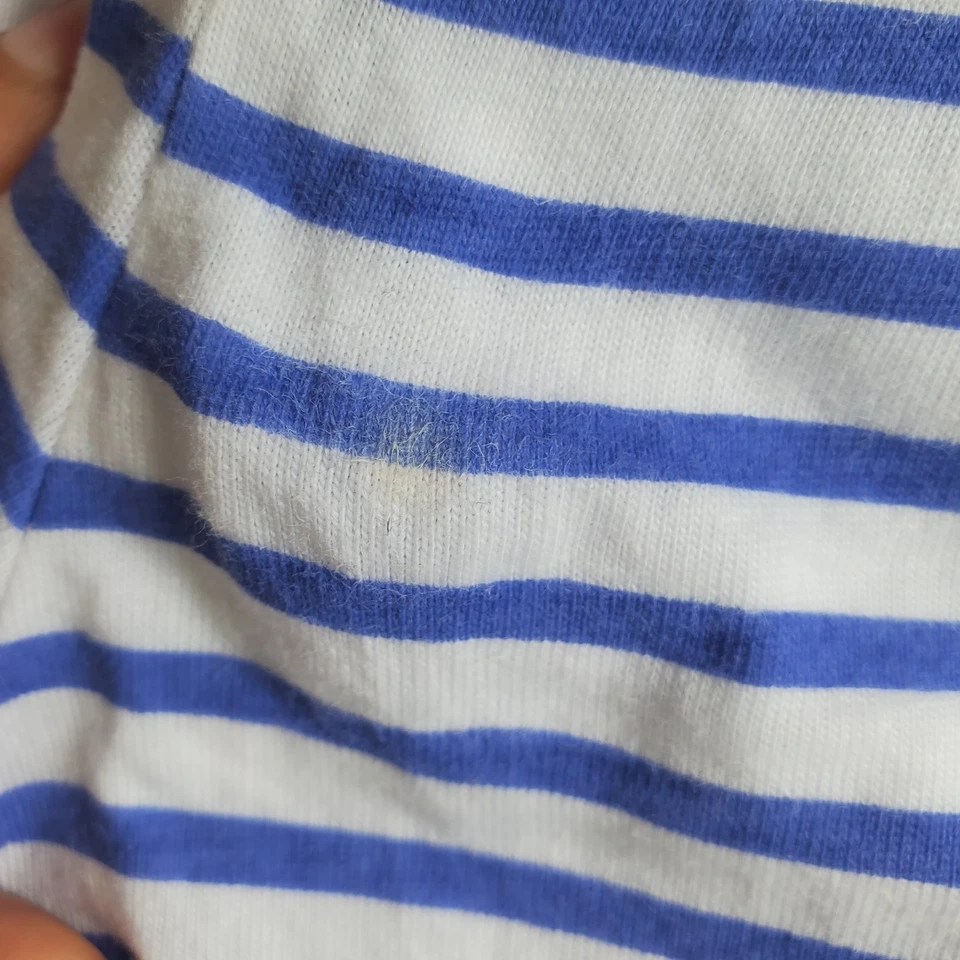 Vestido vintage JORDACHE byTalk of the Town bebé niña estilo mameluco a rayas talla 12M Foto 3 de 4