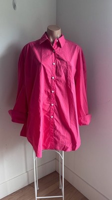 The Frankie Shop Oversized Button Down Shirt Pink Size S/M