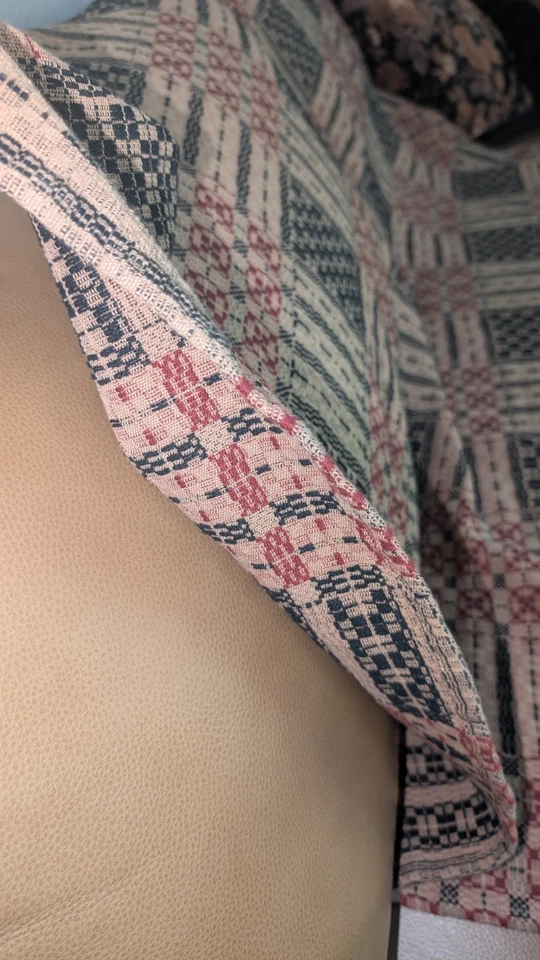 Toalha de mesa tecido têxtil feita na Índia boho algodão primitivo 55x52 - Imagem 3 de 3