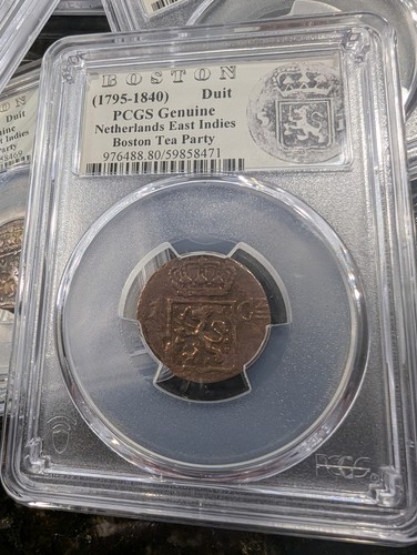 1795-1826 Netherlands East Indies Boston Tea Party Coin. Pcgs Graded "Genuine"