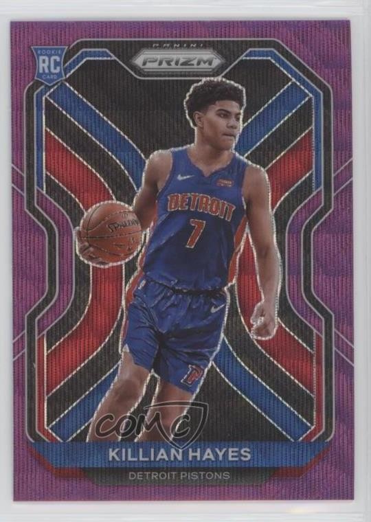 2020-21 Panini Prizm Purple Wave Prizm Killian Hayes #270 0a2j