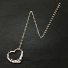 EGA TIFFANY&CO. Silver 925 Elsa Peretti Open Heart Pendant Necklace/6CD0007
