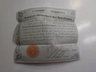 Antique Stock Document 1848 Vermont & Massachusetts Railroad Co. Two Shares
