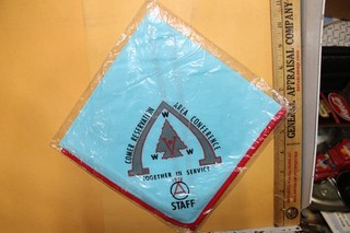 Vintage Boy Scouts BSA Neckerchief Comer Reservation Area Conference Staff 1970