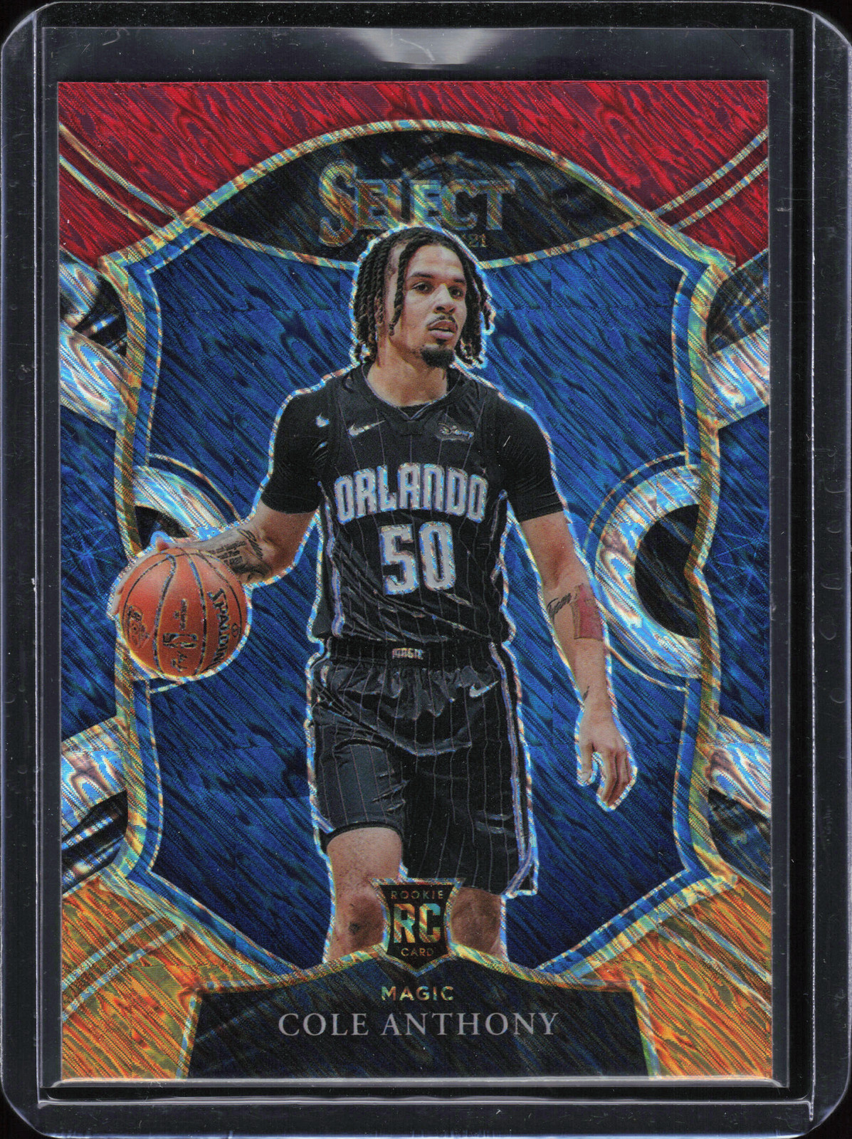 2020 Panini Select #75 Cole Anthony Red White Orange Shimmer NMT
