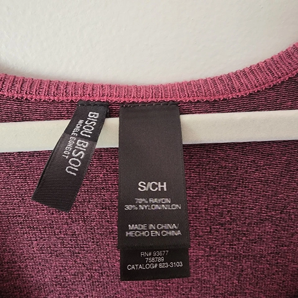 Vestido Suéter Y2k Bisou Bisou Rojo Vino Acanalado Lápiz Mini Pequeño Foto 4 de 4