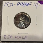 1937 Proof Lincoln Cent **Uncirculated BN**Only 9.3K Made**