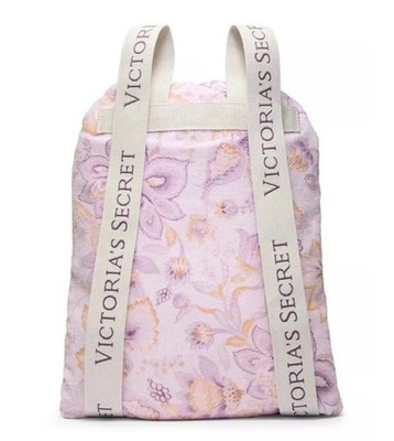 New $50 Victoria's Secret Packable Beach Towel Backpack Convertible Style Floral