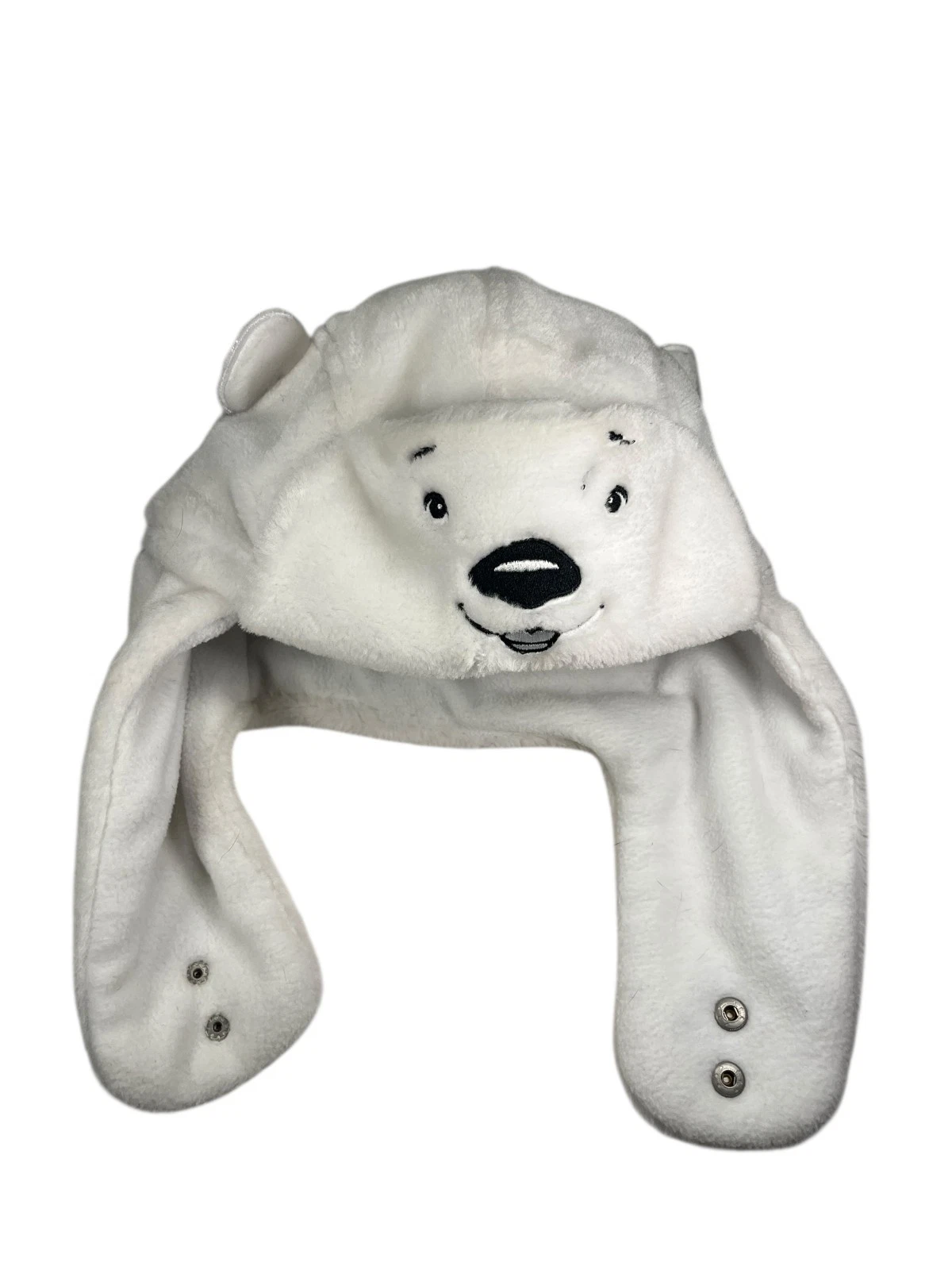 COCA-COLA x COKE White Warm/Soft POLAR-BEAR FLEECE WINTER HAT Ski Hike Adult Sz