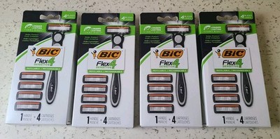 BIC Flex 4 Sensitive Refillable Men's Disposable Razors 5pc Set (Lot Of 4)