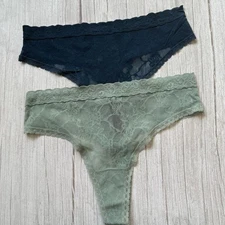 Natori One Size 2-Pack Bliss Allure Thong Panty 771303 NWOT