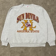 Arizona State University Sun Devils Grey Vintage Crewneck Sweatshirt SIZE L