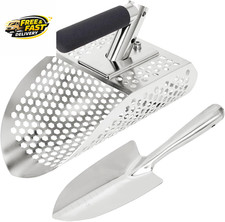 Sand Scoops for Metal Detecting, Stainless Steel Metal Detector Scoop with Diggi